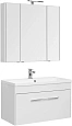 Комплект мебели Aquanet Августа 100 белый (ручка хром) 00287677 Комплект мебели Aquanet Августа 100 белый (ручка хром) 00287677