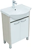 Тумба под раковину Aquanet Донна 60 белый дуб/белый (2 дверцы) 00273996