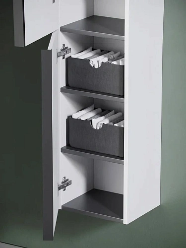 Шкаф-пенал Sancos Delta PDL35W подвесной дуб светлый/белый , 350х300х1600 мм Шкаф-пенал Sancos Delta PDL35W подвесной дуб светлый/белый , 350х300х1600 мм