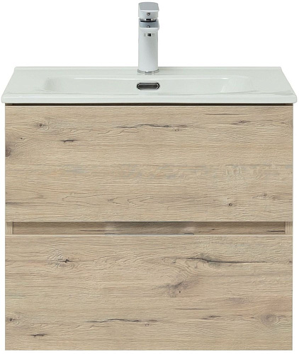 Тумба под раковину Aquanet Алвита New 60 2 ящика, дуб веллингтон белый 00277513 Тумба под раковину Aquanet Алвита New 60 2 ящика, дуб веллингтон белый 00277513