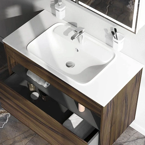 Тумба под раковину AM.PM Func M8FFUX1001OF pull-out, 100 см универсальная, дерево текстурированное Тумба под раковину AM.PM Func M8FFUX1001OF pull-out, 100 см универсальная, дерево текстурированное