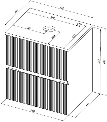 Тумба под раковину Aquanet Джейн 60 белый матовый 00313284 напольная/подвесная Тумба под раковину Aquanet Джейн 60 белый матовый 00313284 напольная/подвесная
