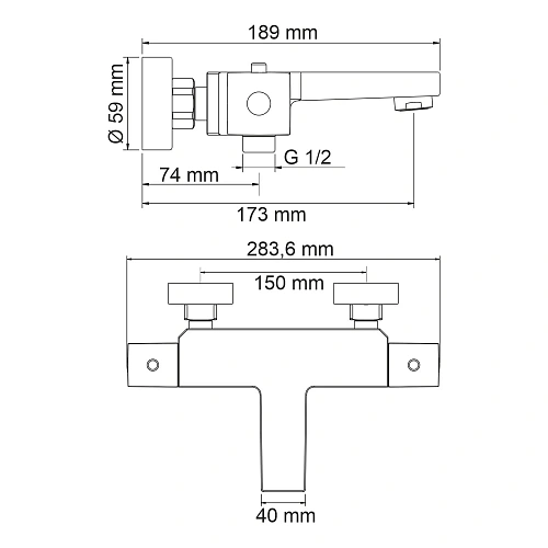 Смеситель для ванны WasserKRAFT Alme 1511 Thermo термостатический хром Смеситель для ванны WasserKRAFT Alme 1511 Thermo термостатический хром