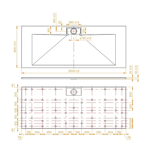 Душевой поддон RGW SMC TKS-W 800x2000 мм 553802820-01 прямоугольный белый Душевой поддон RGW SMC TKS-W 800x2000 мм 553802820-01 прямоугольный белый