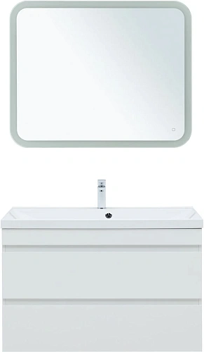 Тумба под раковину Aquanet Нота New 100 белый глянец 00335420 подвесная Тумба под раковину Aquanet Нота New 100 белый глянец 00335420 подвесная