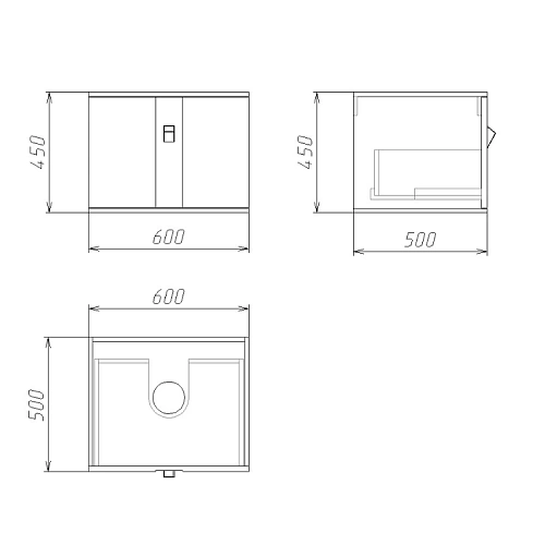 Тумба под раковину GROSSMAN НОРМА-60 см с 1-ящ. белый глянец (ум.GR-3013,3016) подвесная 106016 Тумба под раковину GROSSMAN НОРМА-60 см с 1-ящ. белый глянец (ум.GR-3013,3016) подвесная 106016