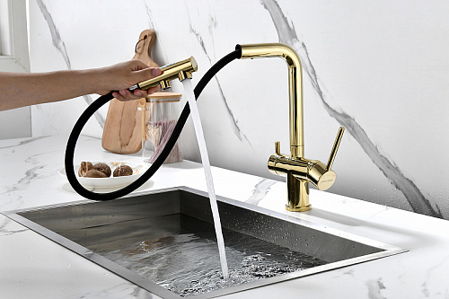 Смеситель для кухни Paulmark SERPENTINE золото Se213222-G Смеситель для кухни Paulmark SERPENTINE золото Se213222-G