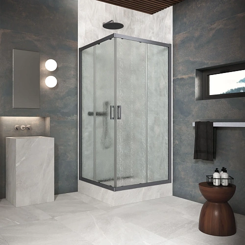 Душевой уголок Vegas-glass ZA Protec 70 11 02 700x700 мм, профиль оружейная сталь, стекло шиншилла Душевой уголок Vegas-glass ZA Protec 70 11 02 700x700 мм, профиль оружейная сталь, стекло шиншилла