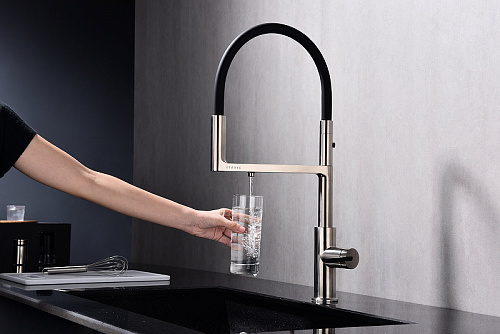 Смеситель для кухни Paulmark TORNADO брашированная сталь To213402-BS Смеситель для кухни Paulmark TORNADO брашированная сталь To213402-BS