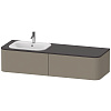 Картинка анонса товара «тумба под раковину duravit happy d.2 plus hp4954l9292 подвесная 160 см серый камень»