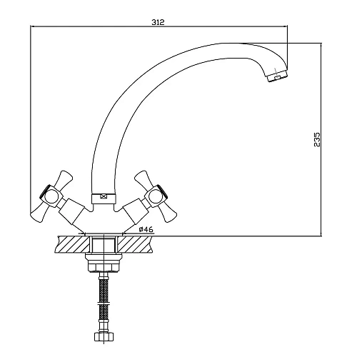 Смеситель для кухни Orange Classic Pro M72-002cr Смеситель для кухни Orange Classic Pro M72-002cr