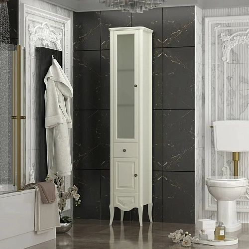 Шкаф-пенал Opadiris Брунелла, слоновая кость, левый 00-00004351 Шкаф-пенал Opadiris Брунелла, слоновая кость, левый 00-00004351