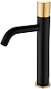 Картинка анонса товара «смеситель для раковины boheme stick black touch gold 122-bg.2»
