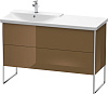 Картинка анонса товара «тумба под раковину duravit xsquare xs446606161 напольная 121 см коричнево-оливковый глянцевый»