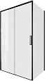 Детальная картинка товара «душевой уголок aquanet pleasure evo 120x80 ae65-120x80-bt профиль черный, прозрачное стекло»