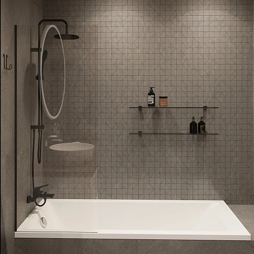 Акриловая ванна STWORKI Карлстад 170x70, с каркасом и сливом-переливом 563277 Акриловая ванна STWORKI Карлстад 170x70, с каркасом и сливом-переливом 563277