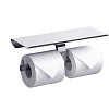 Держатель туалетной бумаги Rush Edge ED77142B двойной с полкой Держатель туалетной бумаги Rush Edge ED77142B двойной с полкой
