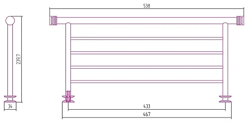 Полотенцедержатель Сунержа прямой 4П 470 071-2012-4470 Сатин Полотенцедержатель Сунержа прямой 4П 470 071-2012-4470 Сатин