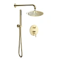 Душевая система AQUAme AQM8404BG золото шлифованное Душевая система AQUAme AQM8404BG золото шлифованное