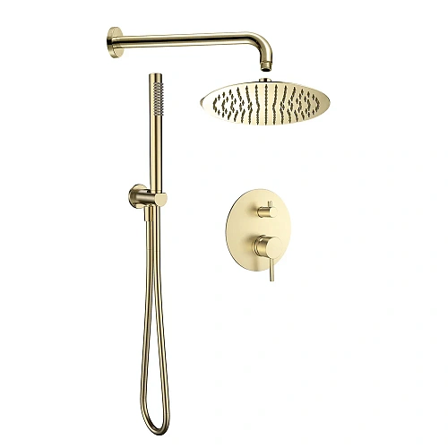 Душевая система AQUAme AQM8404BG золото шлифованное Душевая система AQUAme AQM8404BG золото шлифованное