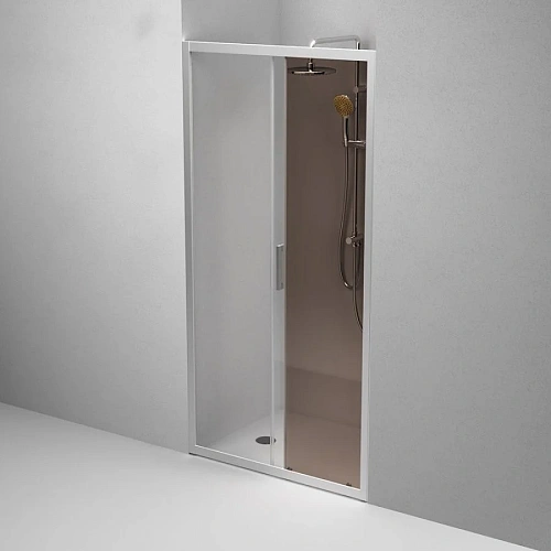 Душевая дверь AM.PM Gem W90G-100-1-195MBr 100х195, стекло бронзовое, профиль хром матовый Душевая дверь AM.PM Gem W90G-100-1-195MBr 100х195, стекло бронзовое, профиль хром матовый