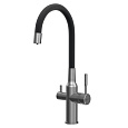 Смеситель для кухни Lemark Expert LM5083GMN-Black c гибким изливом, с подключением к фильтру, графит нано/черный Смеситель для кухни Lemark Expert LM5083GMN-Black c гибким изливом, с подключением к фильтру, графит нано/черный