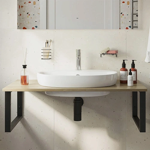 Комплект мебели DIWO Элиста 100 светлое дерево, с раковиной Самара 0116 561319 Комплект мебели DIWO Элиста 100 светлое дерево, с раковиной Самара 0116 561319