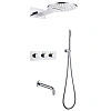 Душевая система ABBER Wasser Kreis AF8150 скрытого монтажа с изливом, термостат, хром