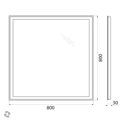 Зеркало BelBagno SPC-GRT-800-800-LED-BTN 12W 220-240V 800x30x800 с подсветкой и кнопочным выключателем Зеркало BelBagno SPC-GRT-800-800-LED-BTN 12W 220-240V 800x30x800 с подсветкой и кнопочным выключателем