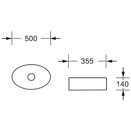 Раковина Ceruttispa CR7016 500х355х140 накладная, белая, овальная Раковина Ceruttispa CR7016 500х355х140 накладная, белая, овальная