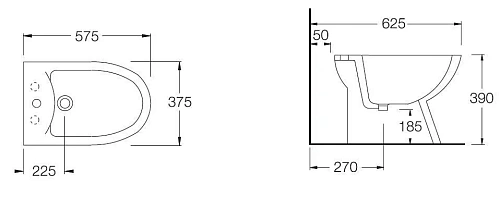 Биде напольное HATRIA MAIORA YF2201 Биде напольное HATRIA MAIORA YF2201