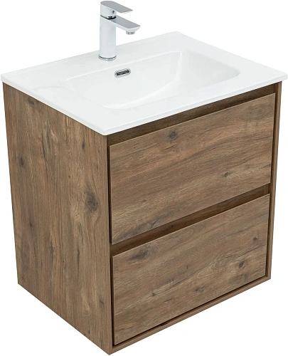 Тумба под раковину Aquanet Милан 60 дуб рустикальный 00336377 подвесная Тумба под раковину Aquanet Милан 60 дуб рустикальный 00336377 подвесная