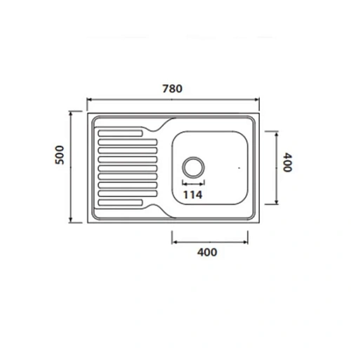 Кухонная мойка Kaiser KSS-7850R ПРАВАЯ Кухонная мойка Kaiser KSS-7850R ПРАВАЯ