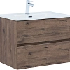 Тумба под раковину Aquanet Алвита New 70 2 ящика, дуб веллингтон табак 00334185 подвесная Тумба под раковину Aquanet Алвита New 70 2 ящика, дуб веллингтон табак 00334185 подвесная