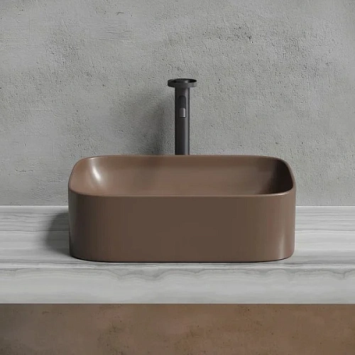 Раковина Ceramica Nova ELEMENT CN6052MDB Темно-Коричневый матовый накладная Раковина Ceramica Nova ELEMENT CN6052MDB Темно-Коричневый матовый накладная