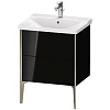Картинка анонса товара «тумба под раковину duravit xviu xv44900b140 напольная 60 см черный глянцевый»