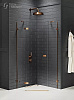 Картинка анонса товара «душевой уголок new trendy avexa copper brushed l 80x80x200 exk-3818 брашированная медь»