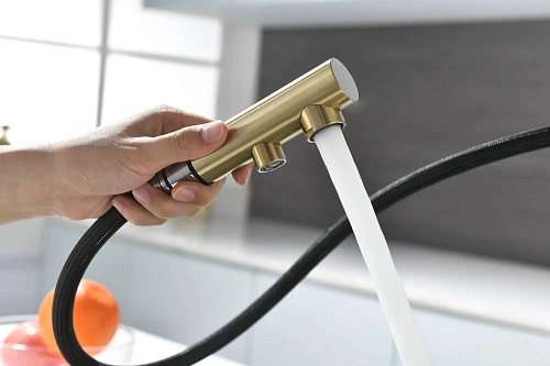 Смеситель для кухни Paulmark SERPENTINE светлое золото Se213222-LG Смеситель для кухни Paulmark SERPENTINE светлое золото Se213222-LG