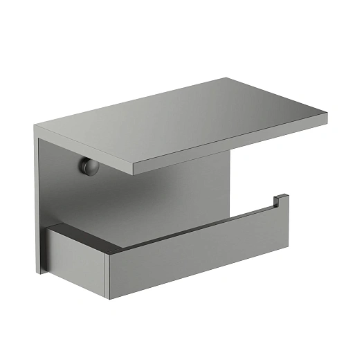 Держатель туалетной бумаги Timo Petruma 15243/18 с полкой для телефона черное золото Держатель туалетной бумаги Timo Petruma 15243/18 с полкой для телефона черное золото