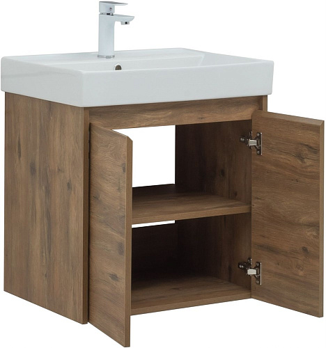 Тумба под раковину Aquanet Nova Lite 60 дуб рустикальный (2 дверцы) 00298849 Тумба под раковину Aquanet Nova Lite 60 дуб рустикальный (2 дверцы) 00298849
