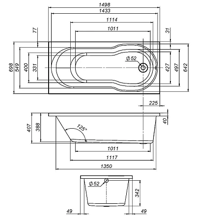 Каркас для ванны AM.PM X-Joy W88A-150-070W-R, 150х70 см Каркас для ванны AM.PM X-Joy W88A-150-070W-R, 150х70 см