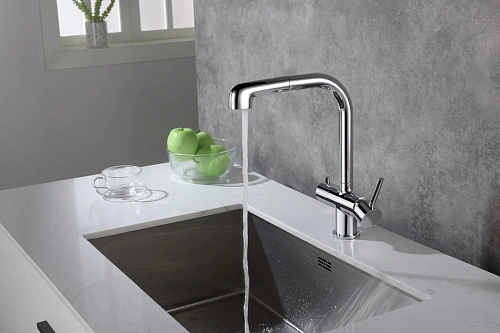 Смеситель для кухни Timo Saona 2346/00FL с подключением фильтра и выдвижной лейкой хром Смеситель для кухни Timo Saona 2346/00FL с подключением фильтра и выдвижной лейкой хром