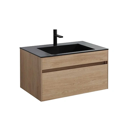 Тумба под раковину Vincea Chiara 800 подвесная, 1 выкатной ящик soft-close, N.Oak VMC-2C800NO Тумба под раковину Vincea Chiara 800 подвесная, 1 выкатной ящик soft-close, N.Oak VMC-2C800NO