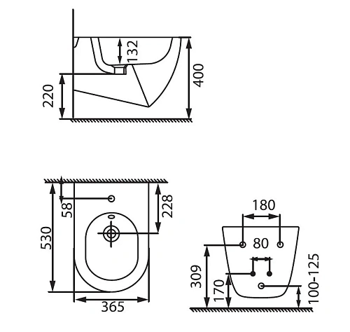 Биде подвесное Allen Brau Reality 4.32008.AN антрацит Биде подвесное Allen Brau Reality 4.32008.AN антрацит