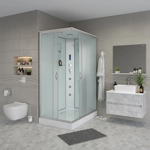 Душевая кабина Niagara Classic NG-43975-14QF (900х700х2150) низкий поддон (13см) стекло матовое 439753QF Душевая кабина Niagara Classic NG-43975-14QF (900х700х2150) низкий поддон (13см) стекло матовое 439753QF