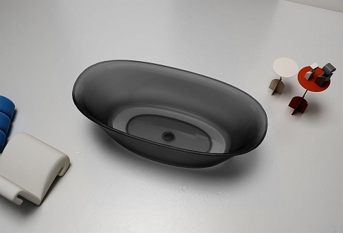 Ванна отдельностоящая ABBER AT9707Onyx 170x75 универсальная, черная полиэфирная смола Ванна отдельностоящая ABBER AT9707Onyx 170x75 универсальная, черная полиэфирная смола