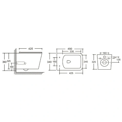Унитаз подвесной Ceruttispa MAIELLA Aria PP CT10479 безободковый, сиденье микролифт Унитаз подвесной Ceruttispa MAIELLA Aria PP CT10479 безободковый, сиденье микролифт