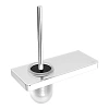 Ершик для унитаза Lemark GLASS LINE с держателем и полкой, хром/белое стекло 9761031 Ершик для унитаза Lemark GLASS LINE с держателем и полкой, хром/белое стекло 9761031