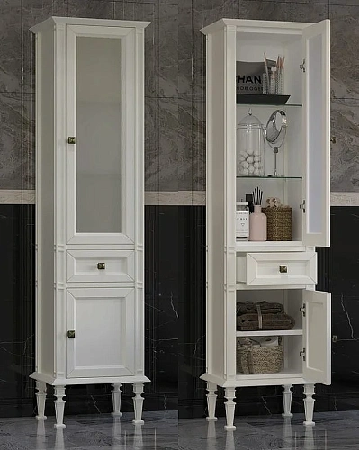 Шкаф-пенал Opadiris Кантара, слоновая кость, правый 00-00004343 Шкаф-пенал Opadiris Кантара, слоновая кость, правый 00-00004343