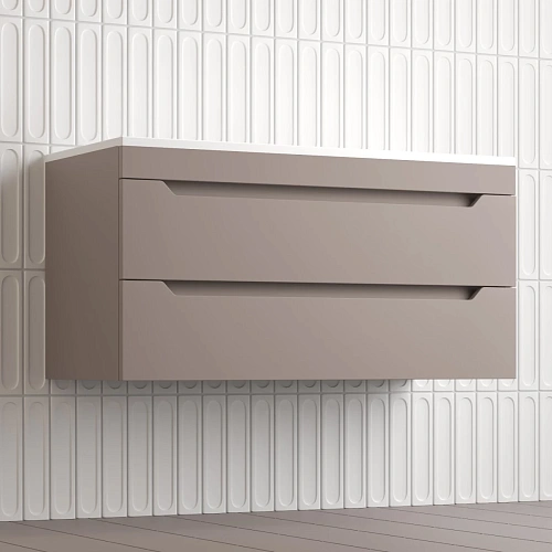 Тумба под раковину Style Line Остин 100 см ЛС-00002410 подвесная, тауп темный Тумба под раковину Style Line Остин 100 см ЛС-00002410 подвесная, тауп темный